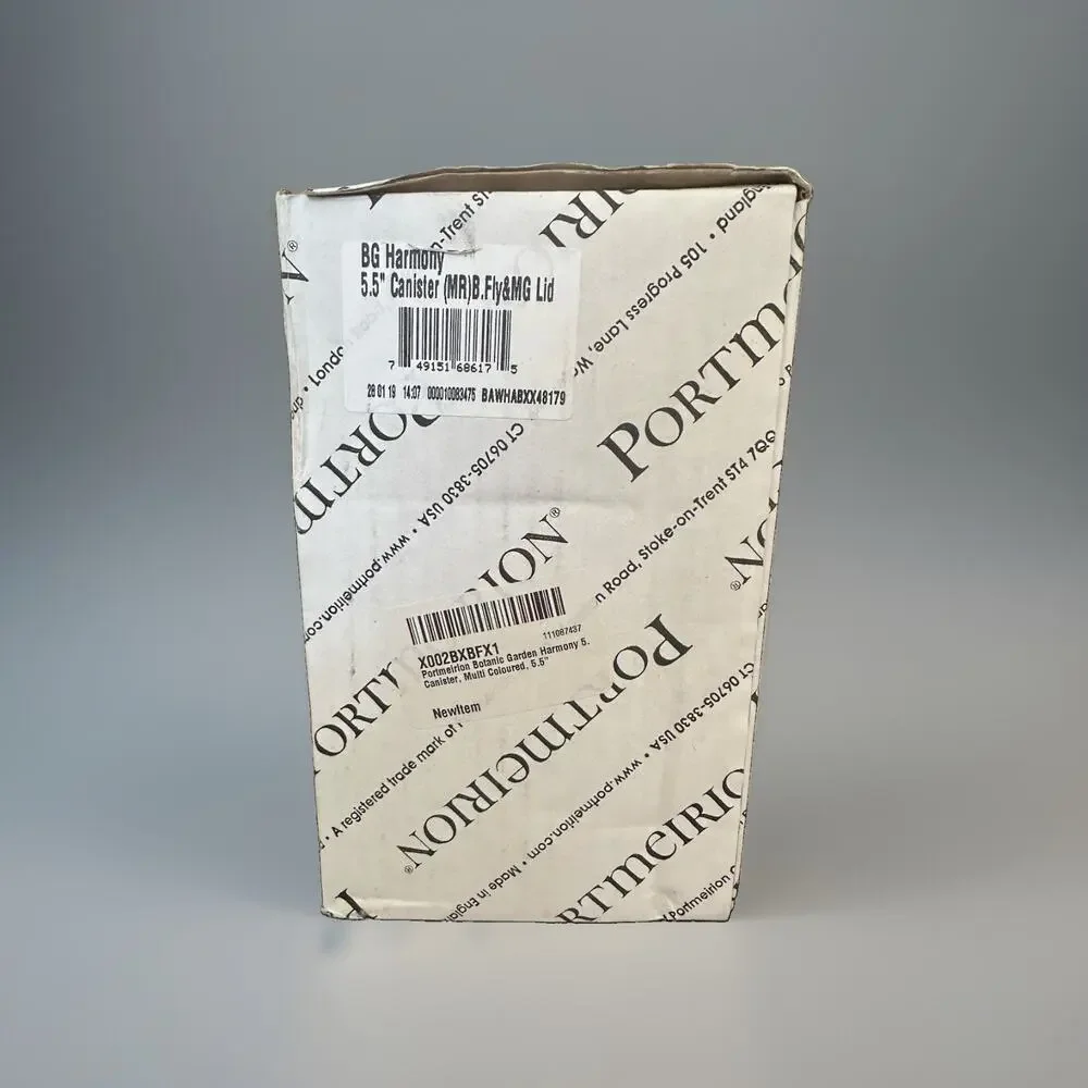 Portmeirion Botanic Garden Harmony 5” Canister Butterfly Made In England